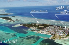 Maldives Map - Huraa photo from the seaplane