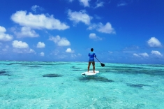 Maldives paddleboarding