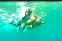 Eva Kalman snorkeling