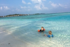 Huraa island bikini beach children