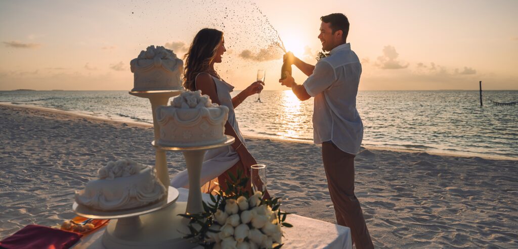 Maldives resort wedding